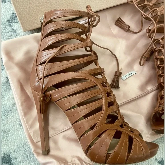 Prada - Strappy Heels - Picture 3 of 9